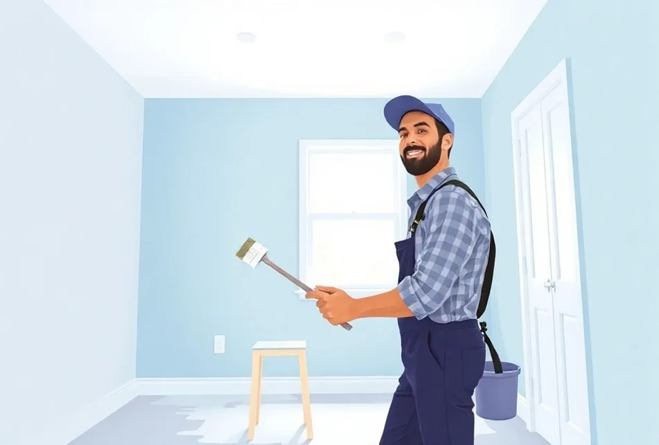 Intérieur rénové après travaux de peinture à Bègles